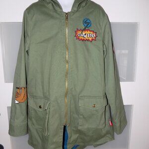 Disney Marvel Green Captain America Sloth Baby Hooded Jacket Size 7/8 Youth